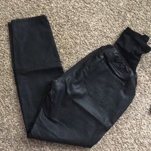 Maternity faux leather pants